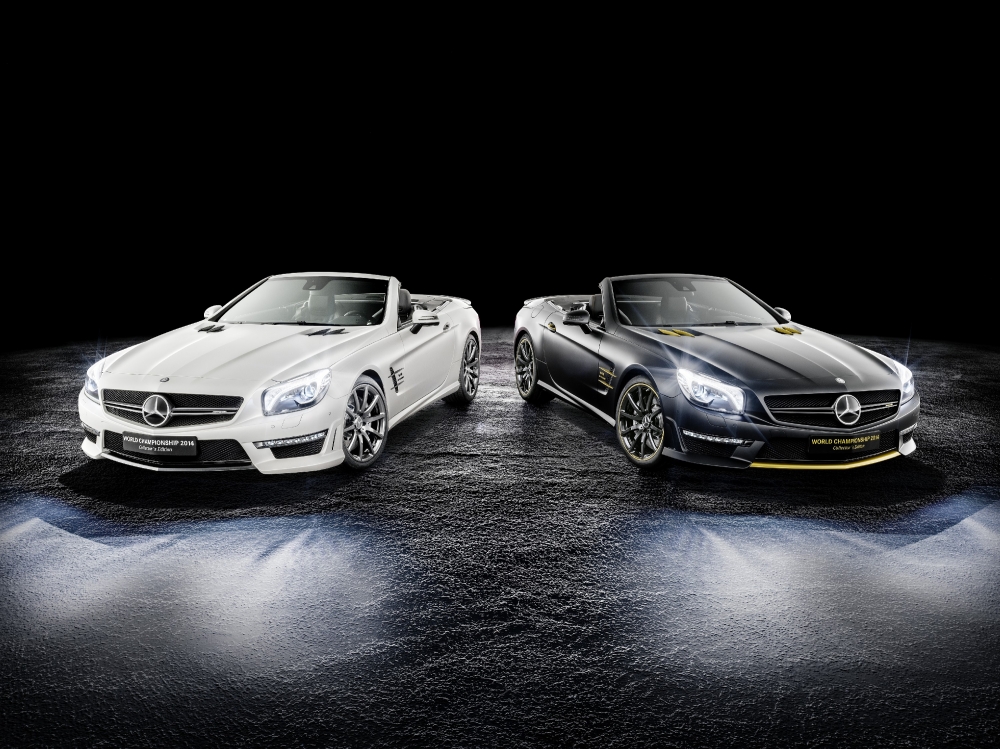 Mercedes-Benz SL 63 AMG od Lewisa Hamiltona i Nico Rosberga