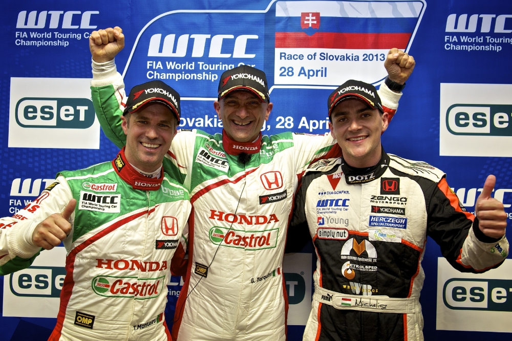Całe podium dla Hondy Civic w wyścigu WTCC na Słowacji
