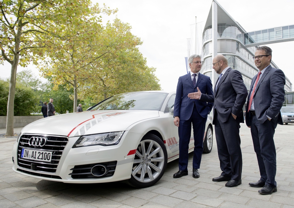 Martin Schulz w autonomicznym Audi