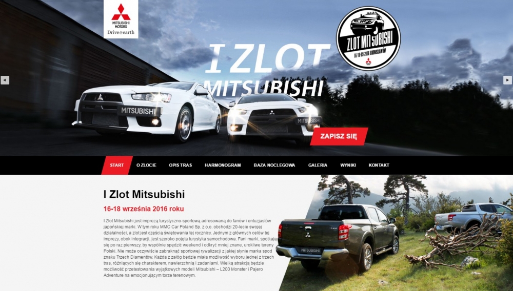 Ruszyła strona I Zlotu Mitsubishi