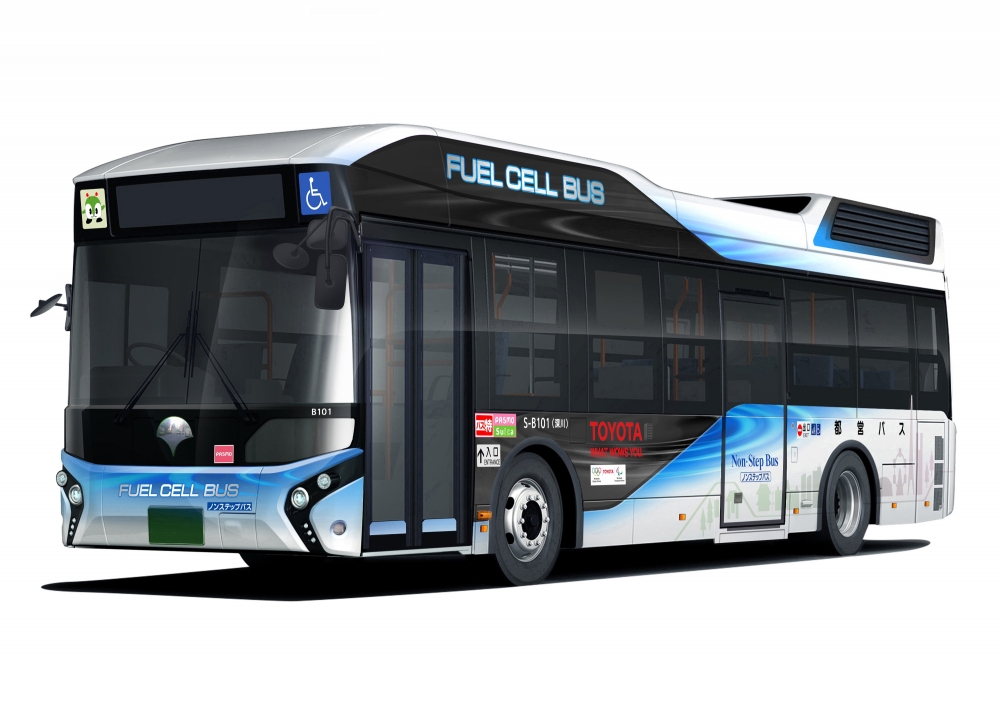 Autobus na ogniwa paliwowe Toyota FC Bus w Tokio
